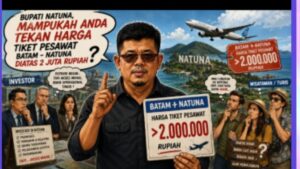 Setahun Berlalu, Janji Bupati Natuna Turunkan Tiket Pesawat Masih "Menggantung di Angkasa"