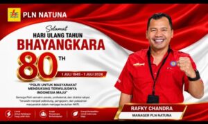 Sinergi Menerangi Perbatasan: Kepala PLN Natuna Rafki Chandra Ucapkan Selamat HUT Bhayangkara ke-80