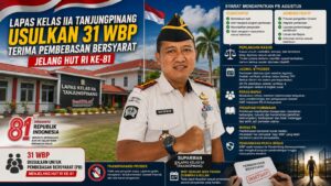 Lapas Kelas IIA Tanjungpinang Usulkan 31 WBP Terima Pembebasan Bersyarat Jelang HUT RI ke-81