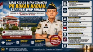 Lapas Kelas II Batam Tekankan PB Bukan Hadiah, Tapi Hak WBP Binaan