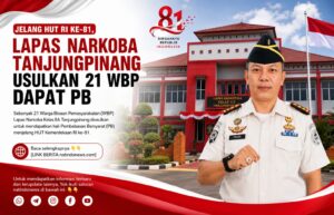 Jelang HUT RI ke-81, Lapas Narkoba Tanjungpinang Usulkan 21 WBP Dapat PB 1 Jelang HUT RI ke-81, Lapas Narkoba Tanjungpinang Usulkan 21 WBP Dapat PB