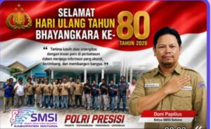 HUT Bhayangkara ke-80: SMSI Natuna Puji Ketangguhan Polri di Perbatasan dan Gaungkan Salam Presisi 1 HUT Bhayangkara ke-80: SMSI Natuna Puji Ketangguhan Polri di Perbatasan dan Gaungkan Salam Presisi