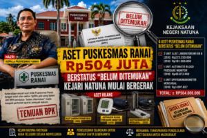 Aset Puskesmas Ranai Rp504 Juta Berstatus "Belum Ditemukan", Kejari Natuna Mulai Bergerak