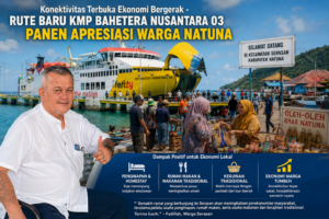 Konektivitas Terbuka Ekonomi Bergerak - Rute Baru KMP Bahtera Nusantara 03 Panen Apresiasi Warga Natuna