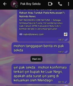 KUNJUNGAN BUPATI NATUNA KE CINA DIPERTANYAKAN,  ADA APA DI BALIK RESTU MENDAGRI DAN SMELTER SILIKA?