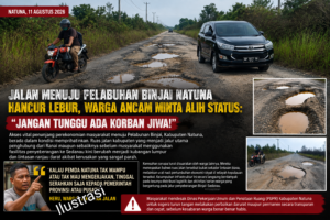 Jalan Menuju Pelabuhan Binjai Natuna Rusak Parah, Warga Mengeluh, "Jangan Tunggu Ada Korban Jiwa!"
