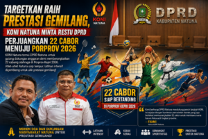 Targetkan Raih Prestasi Gemilang, KONI Natuna Minta Restu DPRD Perjuangkan 22 Cabor Menuju Porprov 2026 1 Targetkan Raih Prestasi Gemilang, KONI Natuna Minta Restu DPRD Perjuangkan 22 Cabor Menuju Porprov 2026