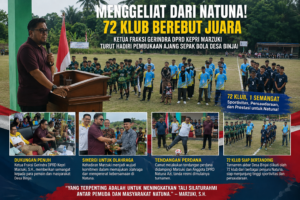 72 Klub Berebut Juara, Ketua Fraksi Gerindra DPRD Kepri Marzuki Turut Hadiri Pembukaan Ajang Sepak Bola Desa Binjai 1 72 Klub Berebut Juara, Ketua Fraksi Gerindra DPRD Kepri Marzuki Turut Hadiri Pembukaan Ajang Sepak Bola Desa Binjai