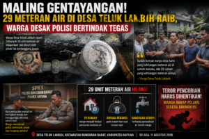 Maling Gentayangan! 29 Meteran Air di Desa Teluk Lakbuh Raib, Warga Desak Polisi Bertindak Tegas 1 Maling Gentayangan! 29 Meteran Air di Desa Teluk Lakbuh Raib, Warga Desak Polisi Bertindak Tegas
