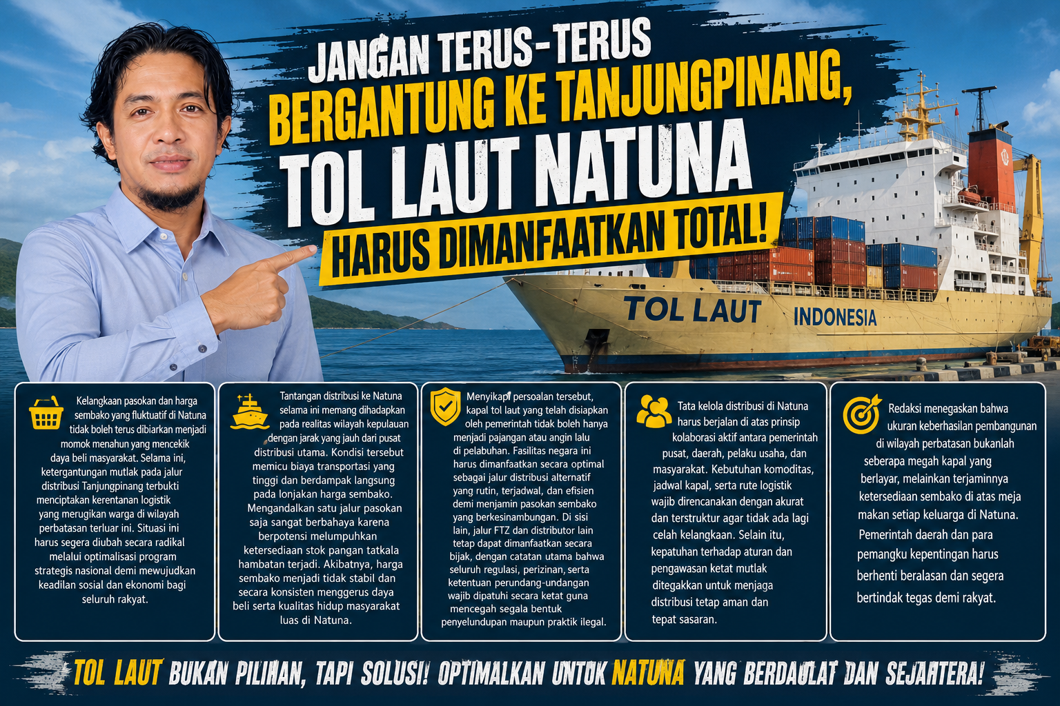 Pemda Natuna Jangan Tidur, Sembako Mahal dan Ketergantungan Tanjungpinang Bukti Lemahnya Kepekaan Pemerintah! 1 Pemda Natuna Jangan Tidur, Sembako Mahal dan Ketergantungan Tanjungpinang Bukti Lemahnya Kepekaan Pemerintah!