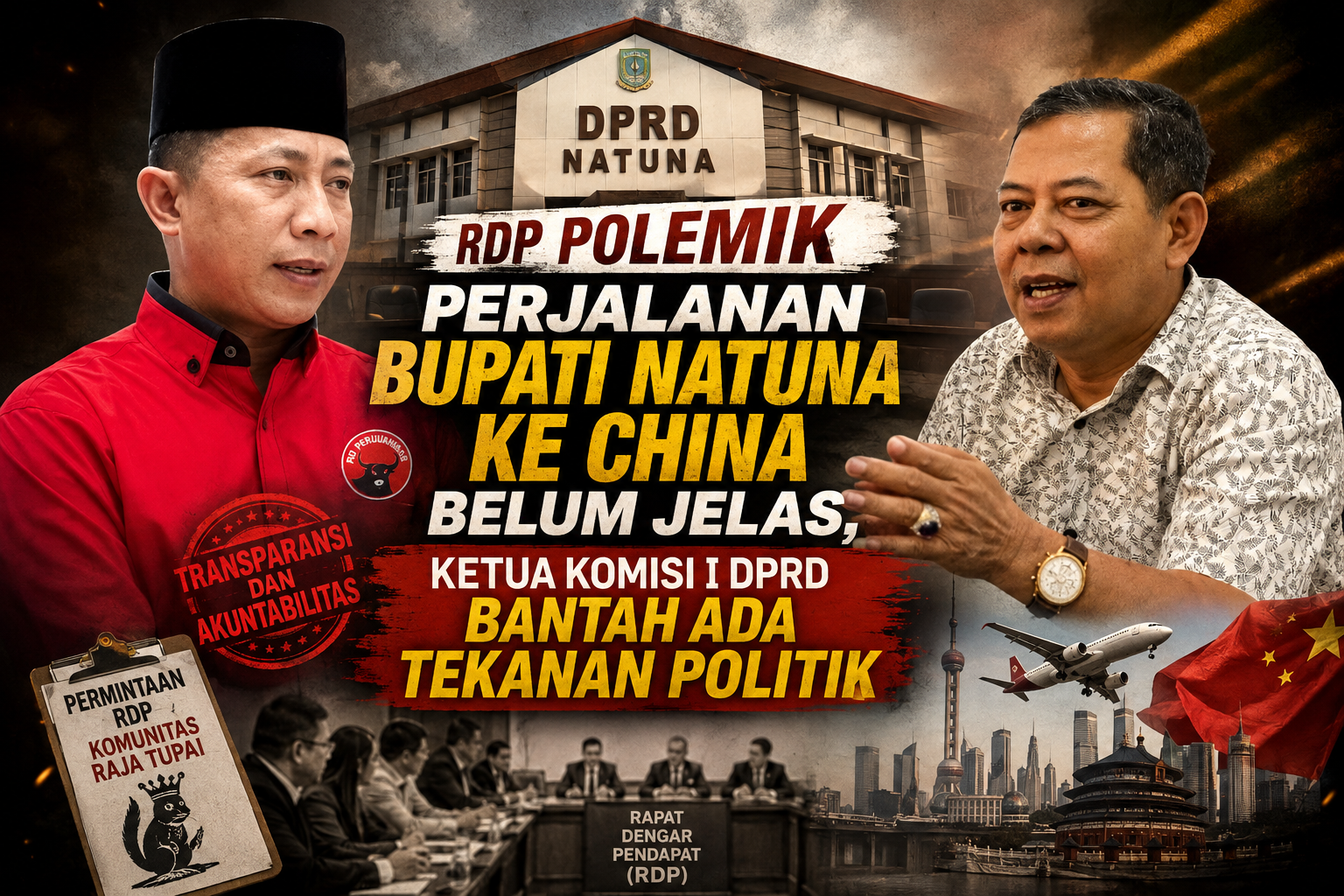RDP Polemik Perjalanan Bupati Natuna ke China Belum Jelas, Ketua Komisi I DPRD Bantah Ada Tekanan Politik