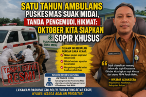 Satu Tahun Ambulans Puskesmas Suak Midai, Tanpa Pengemudi, Hikmat: Oktober Kita Siapkan Sopir Khusus 1 Satu Tahun Ambulans Puskesmas Suak Midai, Tanpa Pengemudi, Hikmat: Oktober Kita Siapkan Sopir Khusus