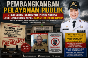 Pembangkangan Pelayanan Publik, 2 Gaji Kades Tak Dibayar, Pemda Natuna Cueki Ombudsman Kepri, Adakah Instruksi Bupati? 1 Pembangkangan Pelayanan Publik, 2 Gaji Kades Tak Dibayar, Pemda Natuna Cueki Ombudsman Kepri, Adakah Instruksi Bupati?