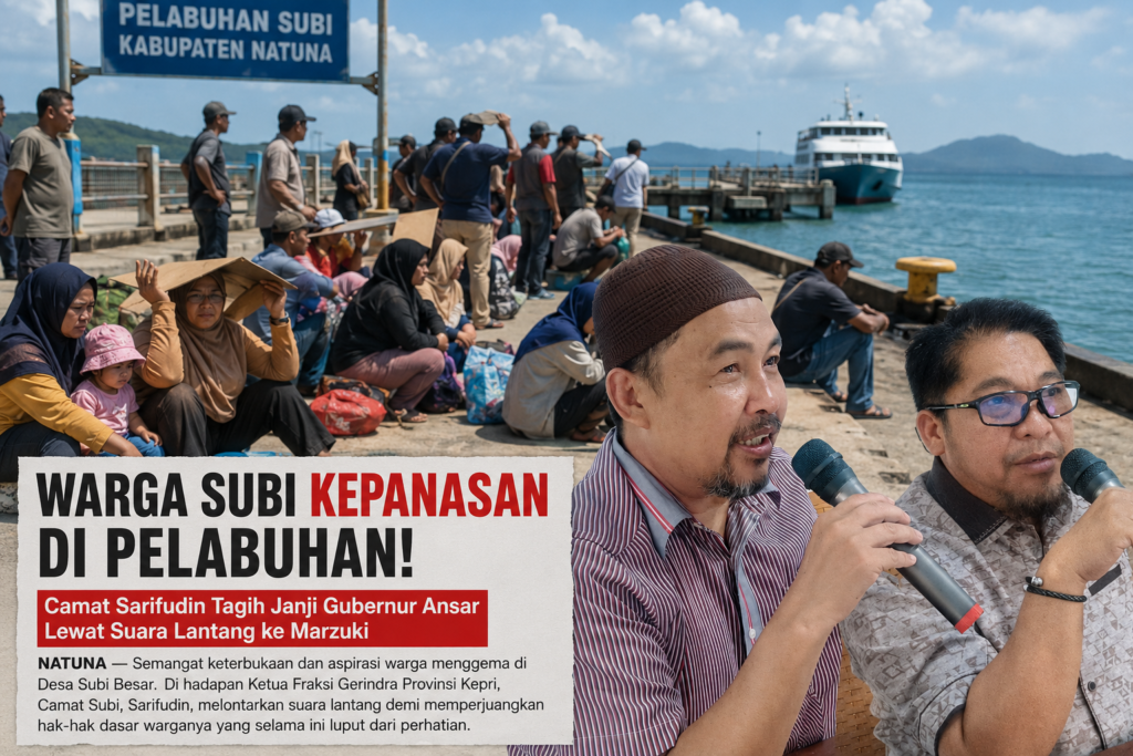 Warga Subi Kepanasan di Pelabuhan! Camat Sarifudin Tagih Janji Gubernur Ansar Lewat Suara Lantang Marzuki