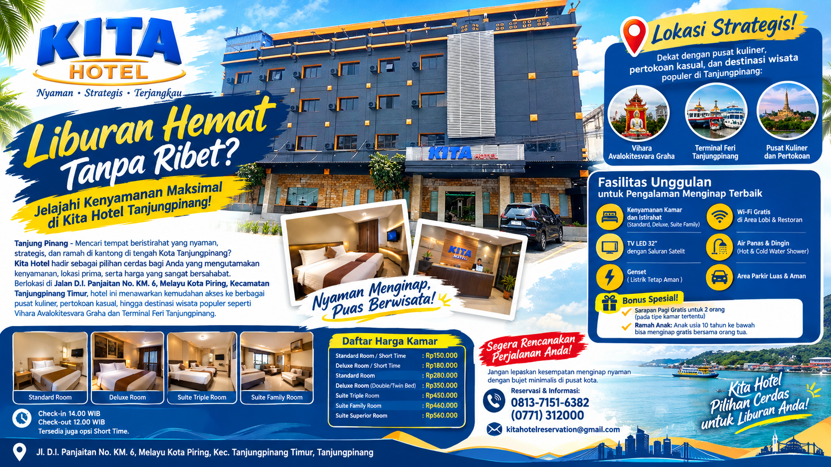 Liburan Hemat Tanpa Ribet? Jelajahi Kenyamanan Maksimal di Kita Hotel Tanjungpinang!