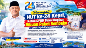 Peringati HUT ke-24 Kepri, Ketua DPRD Bakal Bagikan Ribuan Paket Sembako untuk Tujuh Kabupaten/Kota