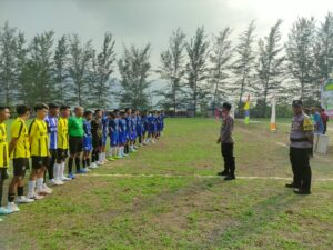 Polri Bersama Masyarakat, Polsek Serasan Amankan Pembukaan Turnamen Pangkalan Cup V Tahun 2026