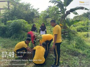 Wujudkan Lingkungan Bersih dan Lestari, Kapolres Natuna Pimpin Kegiatan Green Policing