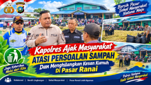 Kapolres Ajak Masyarakat Atasi Persoalan Sampah Dan Menghilangkan Kesan Kumuh Di Pasar Ranai